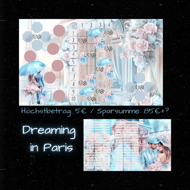 DREAMING in PARIS / 3er Klappkarte / A6
