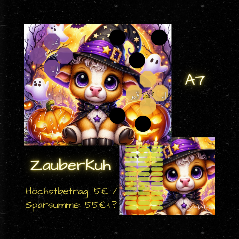 ZAUBERKUH / Klappkarte / A7