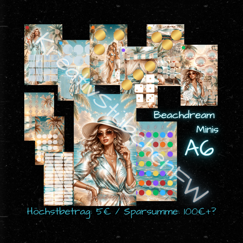 BEACHDREAM MINIS / Mixchallengee / A6 Binder / mattfoliert