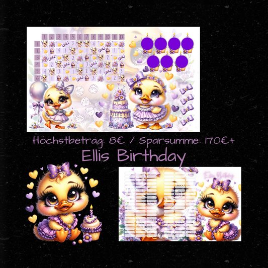 ELLIS BIRTHDAY / 3er Klappkarte / A6