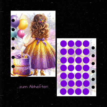 GIRLY BIRTHDAY / Rubbelchallenge mit Klappkarte / A7