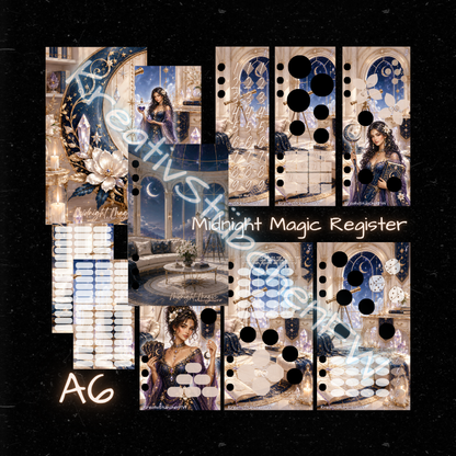 MIDNIGHT MAGIC Register / A6 Binder / mattfoliert