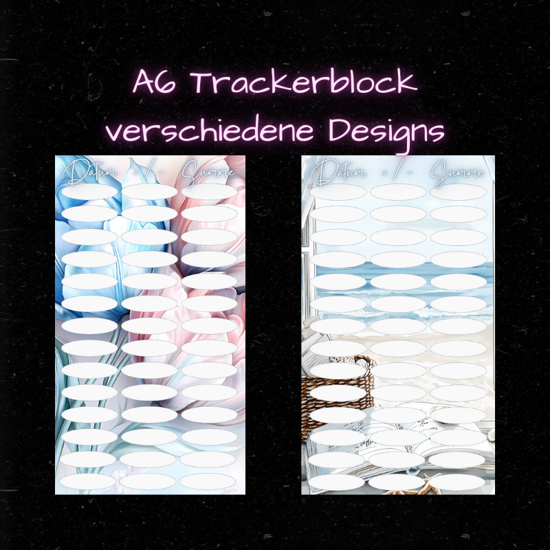 TRACKERBLOCK /  verschiedene Designs / A6
