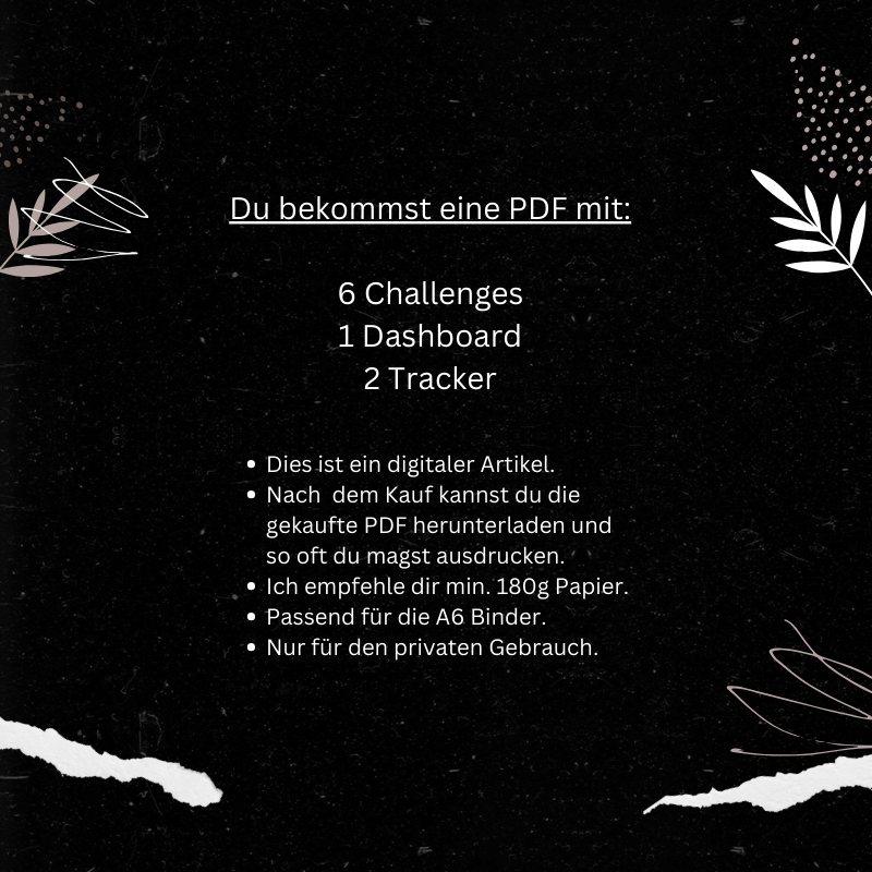 BUDGETING mit AUSSICHT SET / A6 / DOWNLOAD